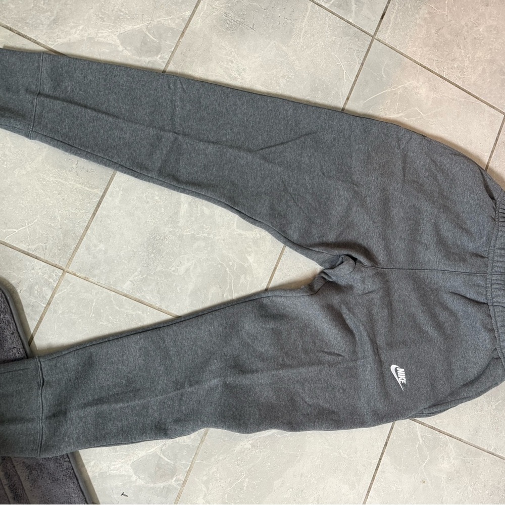 Nike Gray Athletic Joggers with Tapered Legs